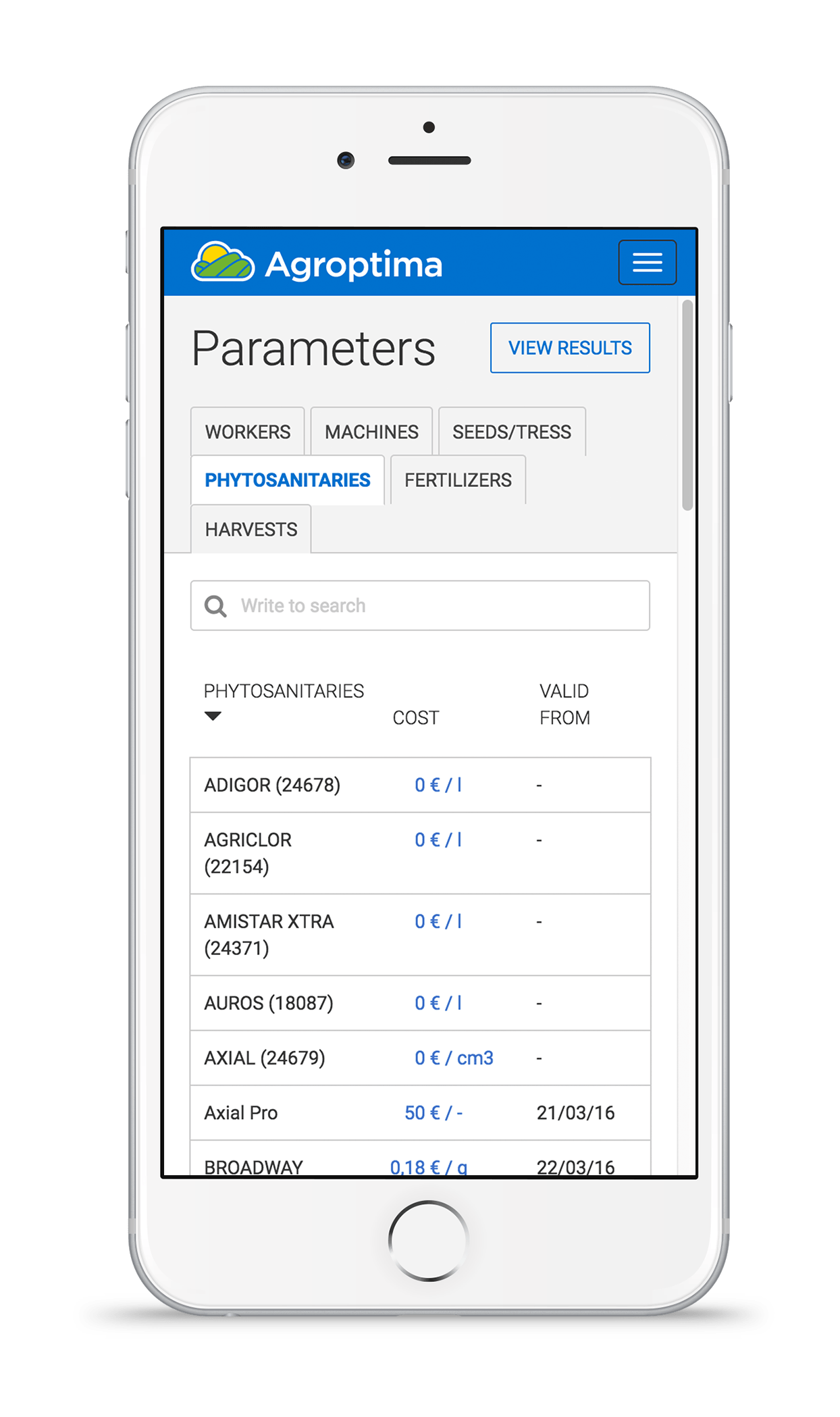 costs-parameters